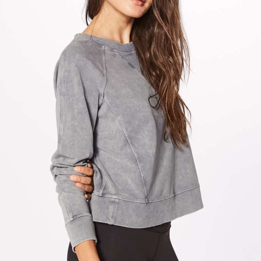 Lululemon Loop Back Crew Sweatshirt Magnum Gray 6